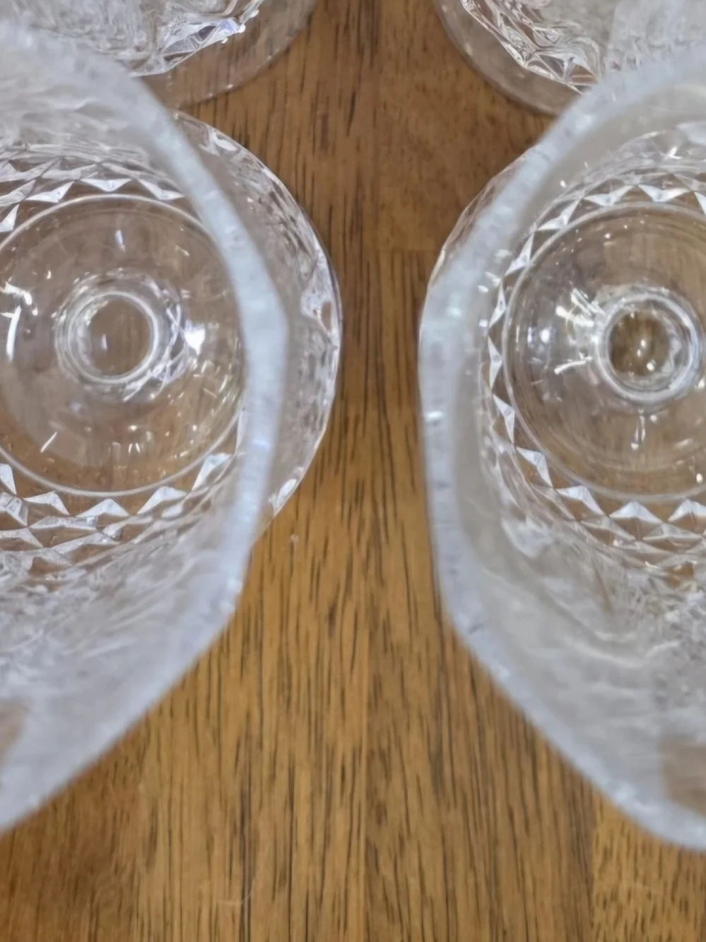 VTG Cristal dArques Durand Longchamp Crystal Glass Footed Iced Tea Glasses Set 2